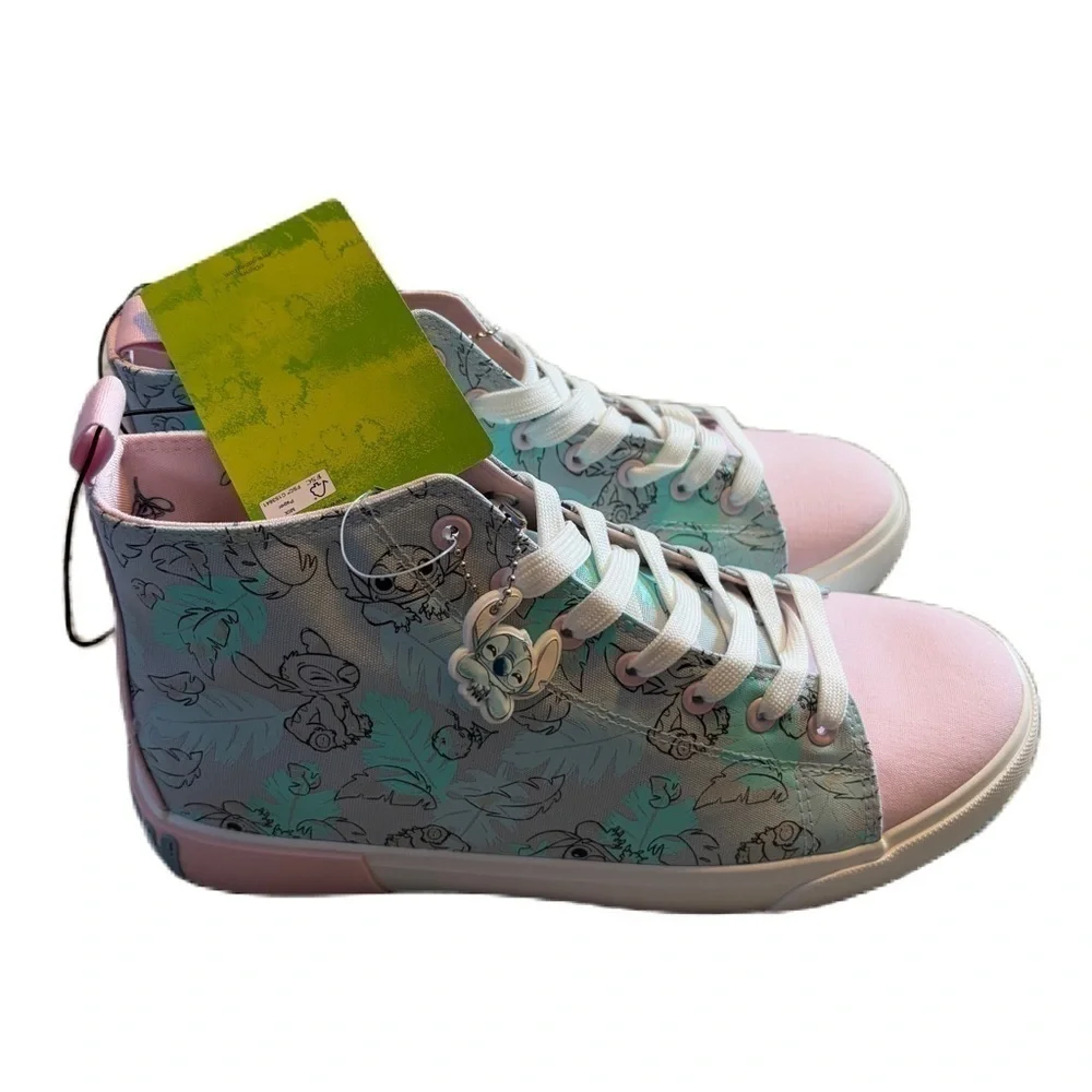 Disney Stitch Angel High Top Sneakers Shoes Sz 10